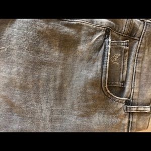 gray denim stretch leggings